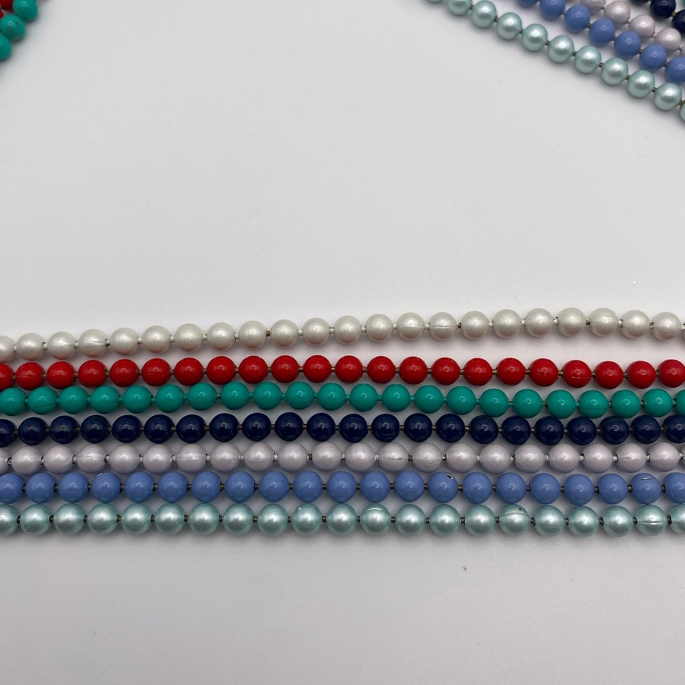Vintage Multicolored Oops A Daisy Enamel Ball Chain Necklaces - Picture 3 of 5